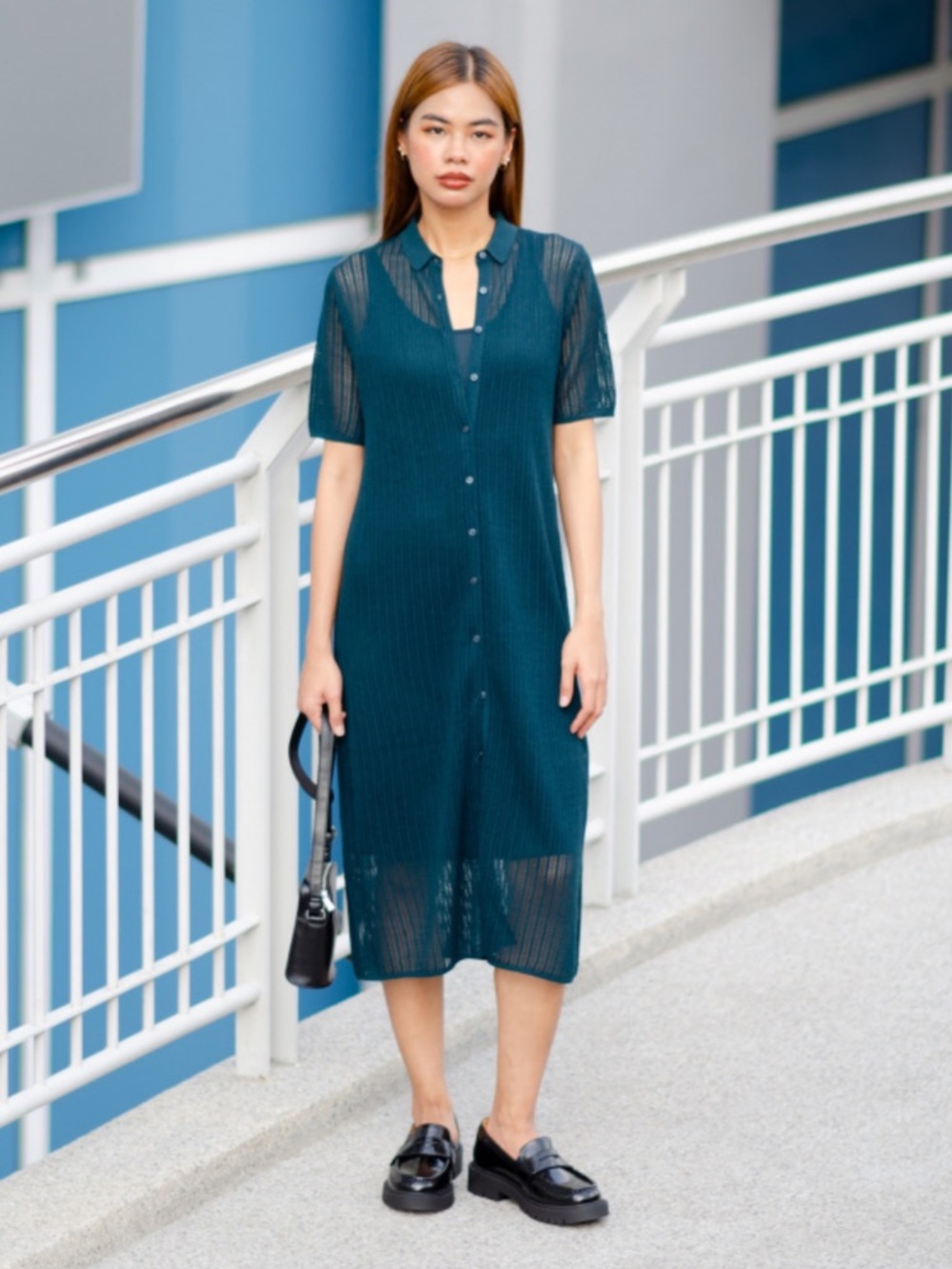 Uniqlo Sheer Green dress